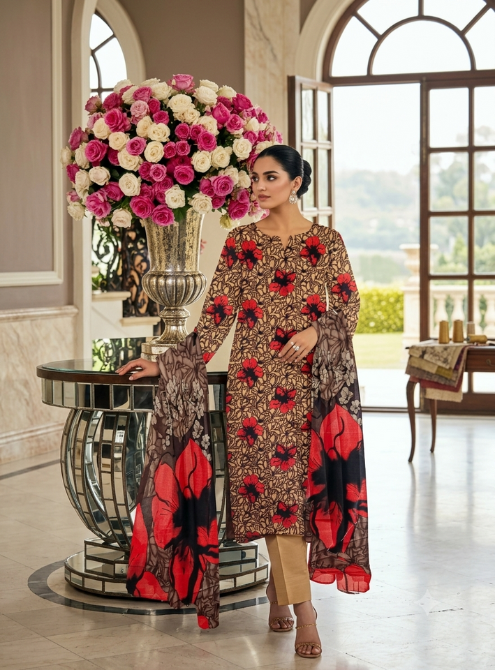 NIISHAT SUMMER DIGITAL PRINTED LAWN